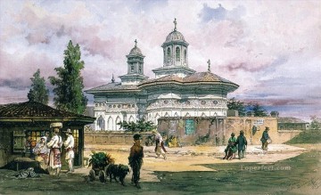 romantic romantism Painting - acuarela Bucuresti Amadeo Preziosi Neoclassicism Romanticism city